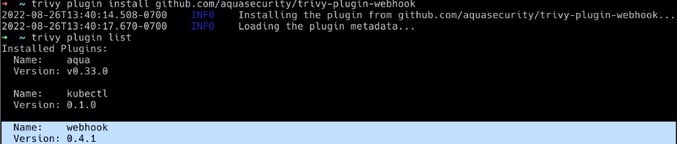 Install the Trivy Webhook Plugin