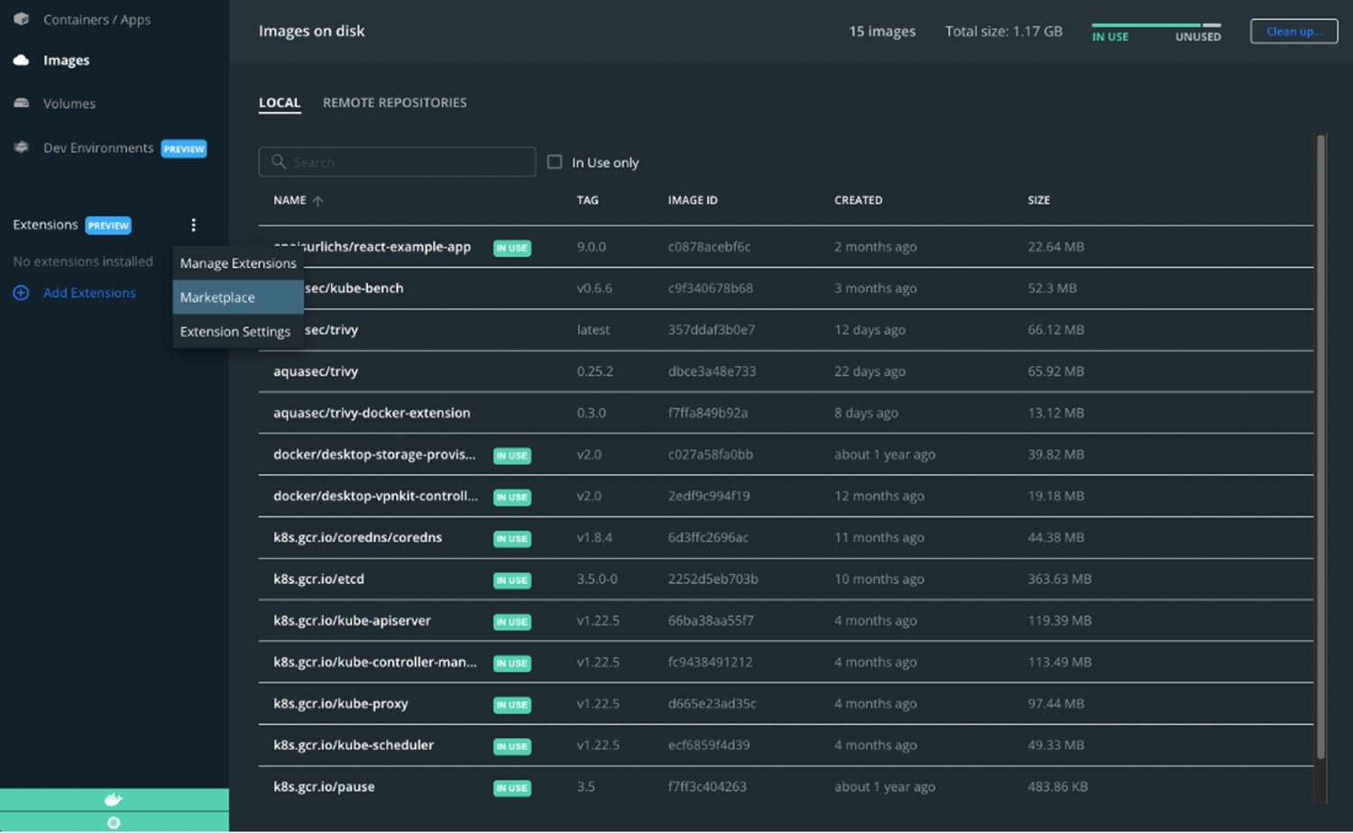 Unlimited Container Image Scanning in Docker Desktop with Trivy